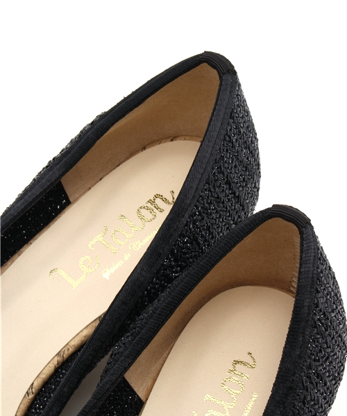 LE TALON(ルタロン)の「4.5CMラメラフィアオープントゥウエッジ(パンプス・レディース・ブラック/アイボリー/ベージュ/オレンジ・38/36.5/35.5/36/37/37.5/35)」の9枚目の写真