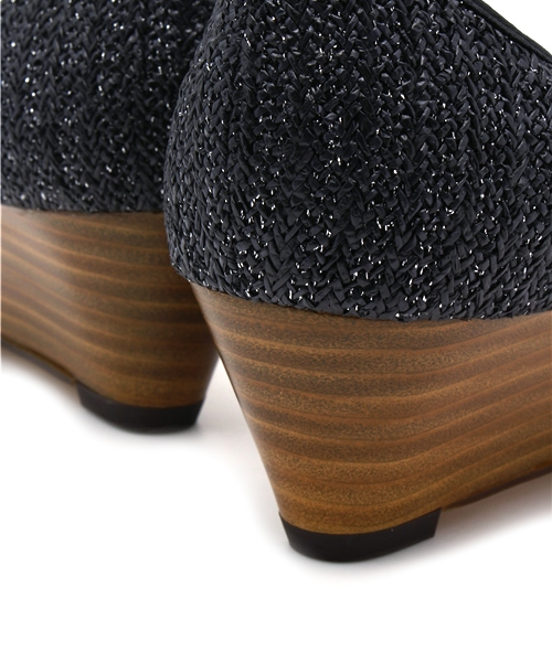 LE TALON(ルタロン)の「4.5CMラメラフィアオープントゥウエッジ(パンプス・レディース・ブラック/アイボリー/ベージュ/オレンジ・38/36.5/35.5/36/37/37.5/35)」の10枚目の写真