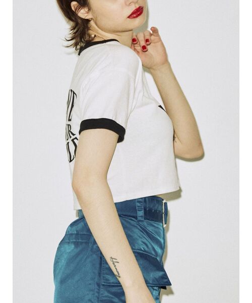 jouetie（ジュエティ）の「スタークロップドTシャツ（Tシャツ/カットソー・レディース・ブラック/オフホワイト/グリーン・MEDIUM）」の18枚目の写真