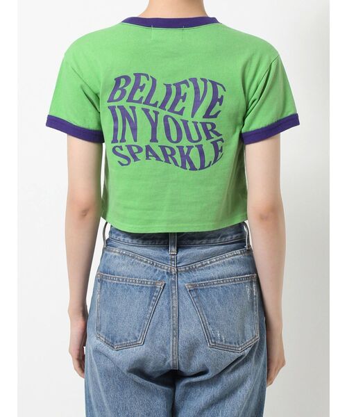jouetie（ジュエティ）の「スタークロップドTシャツ（Tシャツ/カットソー・レディース・ブラック/オフホワイト/グリーン・MEDIUM）」の14枚目の写真