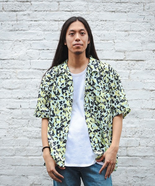 BEAMS（ビームス）の「BEAMS / ルーズフィット プリント オープンカラーシャツ（シャツ/ブラウス・メンズ・ブルー/ミント・M/XL/L/S）」の2枚目の写真