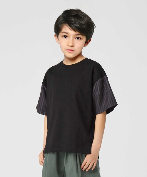 MPS（エムピーエス）の「【MPS】接触冷感袖切り替えＴシャツ（Tシャツ/カットソー・キッズ・ホワイト/ブラック・150/140/130/105/120/160）」の12枚目の写真