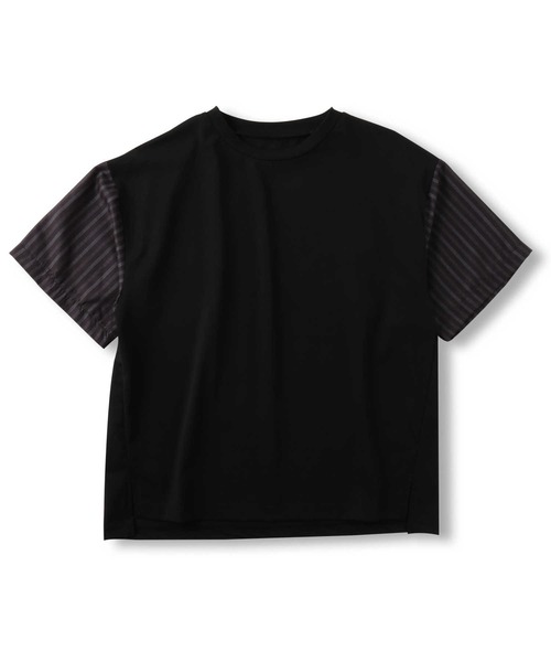 MPS（エムピーエス）の「【MPS】接触冷感袖切り替えＴシャツ（Tシャツ/カットソー・キッズ・ホワイト/ブラック・150/140/130/105/120/160）」の3枚目の写真