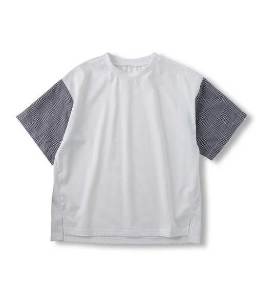 MPS（エムピーエス）の「【MPS】接触冷感袖切り替えＴシャツ（Tシャツ/カットソー・キッズ・ホワイト/ブラック・150/140/130/105/120/160）」の5枚目の写真