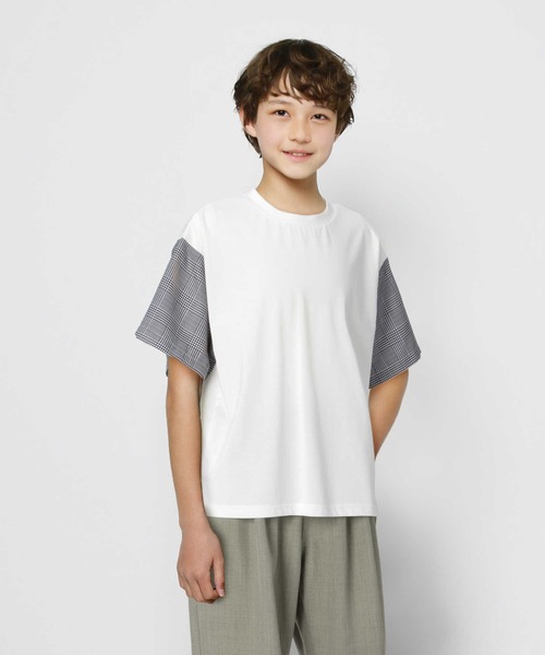 MPS（エムピーエス）の「【MPS】接触冷感袖切り替えＴシャツ（Tシャツ/カットソー・キッズ・ホワイト/ブラック・150/140/130/105/120/160）」の7枚目の写真