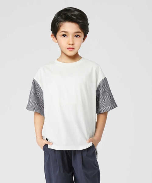 MPS（エムピーエス）の「【MPS】接触冷感袖切り替えＴシャツ（Tシャツ/カットソー・キッズ・ホワイト/ブラック・150/140/130/105/120/160）」の8枚目の写真