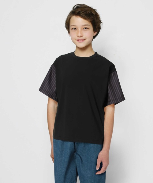 MPS（エムピーエス）の「【MPS】接触冷感袖切り替えＴシャツ（Tシャツ/カットソー・キッズ・ホワイト/ブラック・150/140/130/105/120/160）」の10枚目の写真