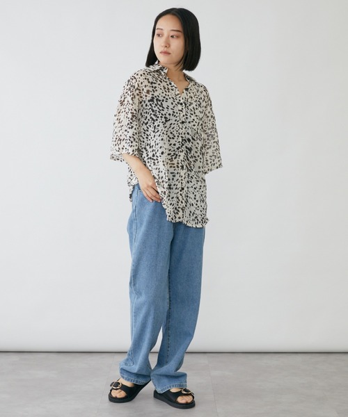 mebole（メボレ）の「ダルメシアン柄シアーシャツ（シャツ
