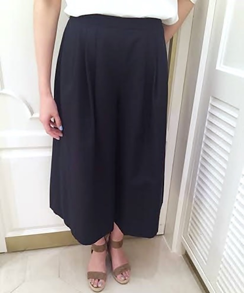 FIGARO Paris(フィガロパリ)の「◆T/Cグログラン ロングキュロット(その他パンツ・レディース・ホワイト/ネイビー・38/36)」の2枚目の写真