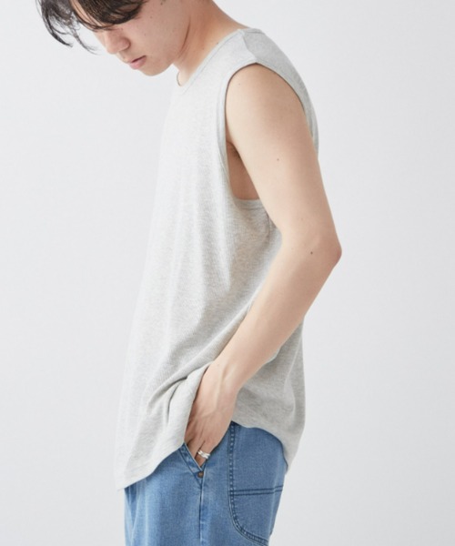 CIAOPANIC TYPY（チャオパニックティピー）の「接触冷感ノースリレイヤードタンク（タンクトップ・メンズ・ライトグレー/オフホワイト・MEDIUM/LARGE）」の5枚目の写真