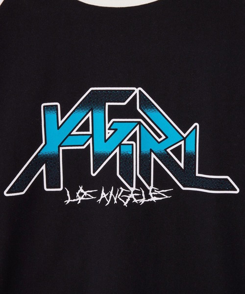 X-girl（エックスガール）の「METAL LOGO B/B TEE（Tシャツ/カットソー・レディース・ブラック/ホワイト/ブラウン・XL/S/M/L）」の10枚目の写真