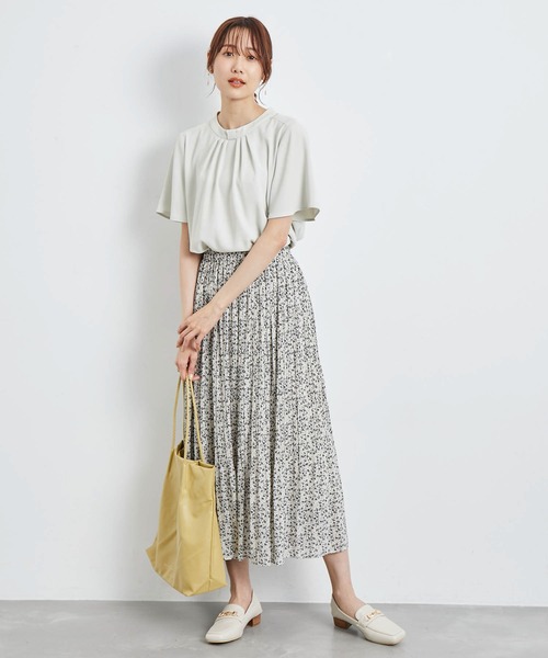 ROPE' PICNIC（ロペピクニック）の「洗える/ボウタイハーフスリーブブラウス（シャツ/ブラウス・レディース・ライトグレー/ブラック/オフホワイト・38）」の10枚目の写真