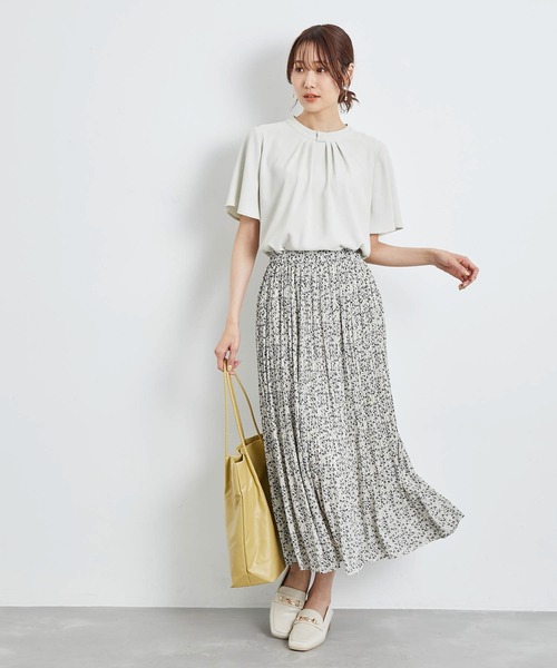 ROPE' PICNIC（ロペピクニック）の「洗える/ボウタイハーフスリーブブラウス（シャツ/ブラウス・レディース・ライトグレー/ブラック/オフホワイト・38）」の11枚目の写真