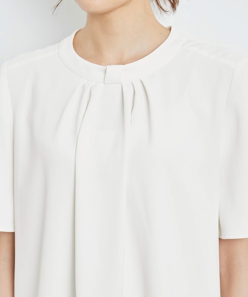 ROPE' PICNIC（ロペピクニック）の「洗える/ボウタイハーフスリーブブラウス（シャツ/ブラウス・レディース・ライトグレー/ブラック/オフホワイト・38）」の22枚目の写真