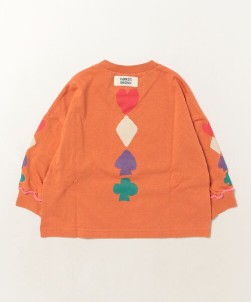 HOGAN RANCH WEAR（ホーガンランチウエア）の「ソデリブビッグロンT/前後プリント（90～140cm)（Tシャツ/カットソー・キッズ・グレー/オレンジ/オフホワイト・140/100/120/130/110/90）」の9枚目の写真