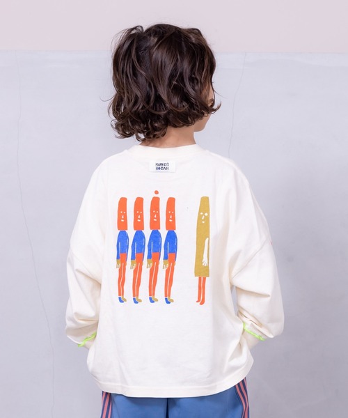 HOGAN RANCH WEAR（ホーガンランチウエア）の「ソデリブビッグロンT/前後プリント（90～140cm)（Tシャツ/カットソー・キッズ・グレー/オレンジ/オフホワイト・140/100/120/130/110/90）」の22枚目の写真