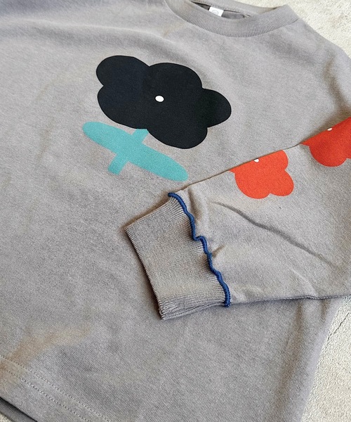 HOGAN RANCH WEAR（ホーガンランチウエア）の「ソデリブビッグロンT/前後プリント（90～140cm)（Tシャツ/カットソー・キッズ・グレー/オレンジ/オフホワイト・140/100/120/130/110/90）」の16枚目の写真