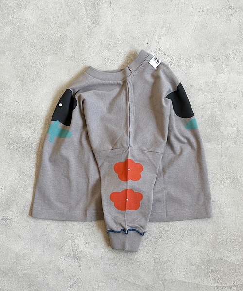 HOGAN RANCH WEAR（ホーガンランチウエア）の「ソデリブビッグロンT/前後プリント（90～140cm)（Tシャツ/カットソー・キッズ・グレー/オレンジ/オフホワイト・140/100/120/130/110/90）」の20枚目の写真