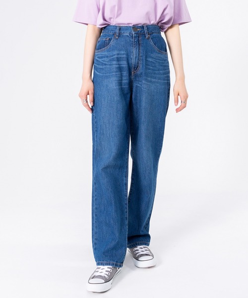 PERSON'S(パーソンズ)の「PERSON'S/パーソンズ OTONA ストレート ウエストゴム ボトムス デニムパンツ ジーンズ(デニムパンツ・レディース・ブルー系1/ワンウォッシュ/ブルー系2/ブラック・XS/S/M/L)」の3枚目の写真