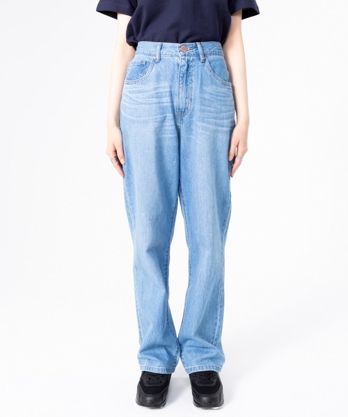 PERSON'S(パーソンズ)の「PERSON'S/パーソンズ OTONA ストレート ウエストゴム ボトムス デニムパンツ ジーンズ(デニムパンツ・レディース・ブルー系1/ワンウォッシュ/ブルー系2/ブラック・XS/S/M/L)」の4枚目の写真