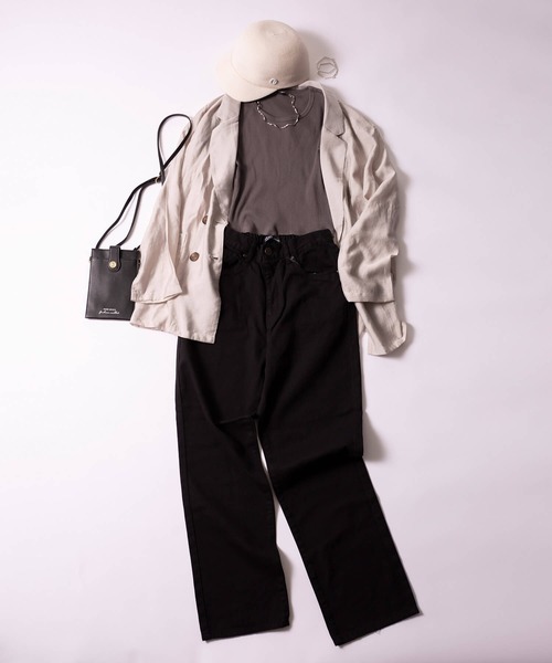 PERSON'S(パーソンズ)の「PERSON'S/パーソンズ OTONA ストレート ウエストゴム ボトムス デニムパンツ ジーンズ(デニムパンツ・レディース・ブルー系1/ワンウォッシュ/ブルー系2/ブラック・XS/S/M/L)」の13枚目の写真