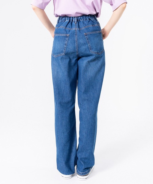 PERSON'S(パーソンズ)の「PERSON'S/パーソンズ OTONA ストレート ウエストゴム ボトムス デニムパンツ ジーンズ(デニムパンツ・レディース・ブルー系1/ワンウォッシュ/ブルー系2/ブラック・XS/S/M/L)」の18枚目の写真