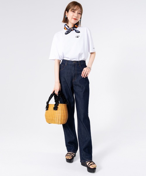 PERSON'S(パーソンズ)の「PERSON'S/パーソンズ OTONA ストレート ウエストゴム ボトムス デニムパンツ ジーンズ(デニムパンツ・レディース・ブルー系1/ワンウォッシュ/ブルー系2/ブラック・XS/S/M/L)」の14枚目の写真