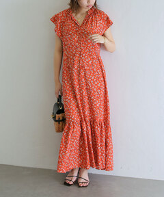 セール】【GANNI】Printed Light Crepe OP（ワンピース）｜GANNI