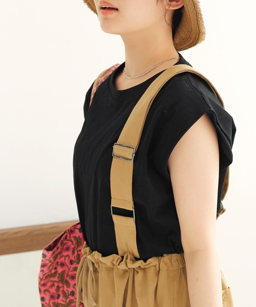 Crisp(クリスプ)の「ショルダータックTシャツ(Tシャツ/カットソー・レディース・ブルー/ブラック/アイボリー・FREE)」の21枚目の写真