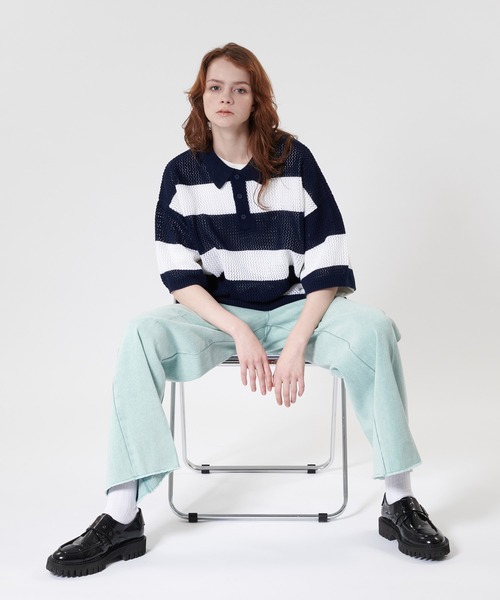 ONCILY(オンシェリー)の「SEMI WIDE STRAIGHT COLOR DENIM PANTS / セミワイドストレートカラーデニムパンツ(デニムパンツ・メンズ・ライトブルー/ライトグリーン/ピンク・MEDIUM/SMALL/LARGE)」の18枚目の写真