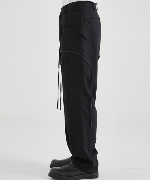 sulvam / サルバム】GABARDINE PIPING STRAIGHT PANTS