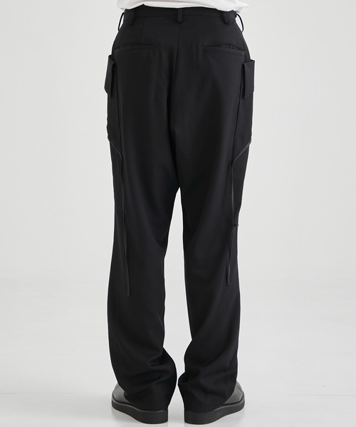 sulvam / サルバム】GABARDINE PIPING STRAIGHT PANTS