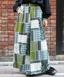 チチカカ | パッチワークプリントワイドパンツ(その他パンツ)