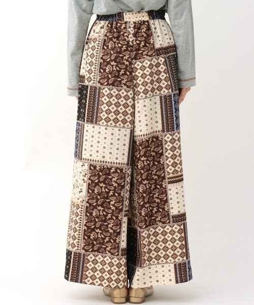 チチカカ(チチカカ)の「パッチワークプリントワイドパンツ(その他パンツ・レディース・ブラック/イエロー/グリーン・FREE)」の8枚目の写真