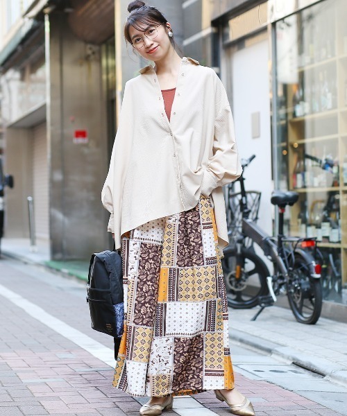 チチカカ(チチカカ)の「パッチワークプリントワイドパンツ(その他パンツ・レディース・ブラック/イエロー/グリーン・FREE)」の16枚目の写真