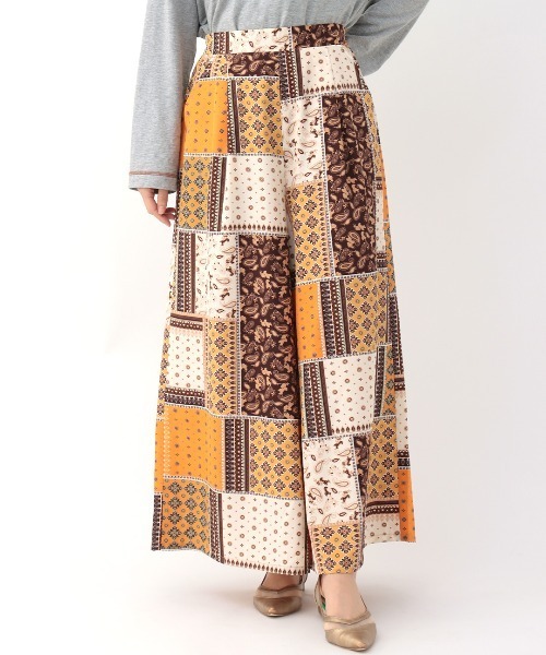 チチカカ(チチカカ)の「パッチワークプリントワイドパンツ(その他パンツ・レディース・ブラック/イエロー/グリーン・FREE)」の14枚目の写真