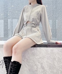 lilLilly | フレアスウェットショートパンツ【セットアップ対応】(スウェットパンツ)