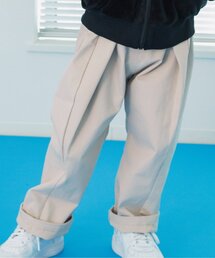 BREEZE | 【ウエスト調節可能】ワイドタックパンツ_10分丈(その他パンツ)