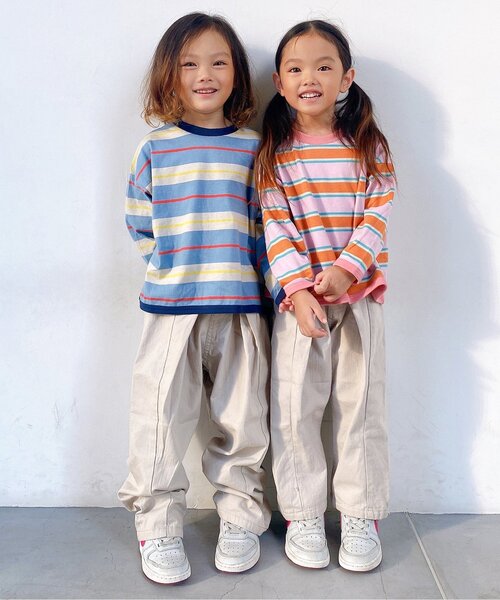 セール】【ウエスト調節可能】ワイドタックパンツ_10分丈（その他