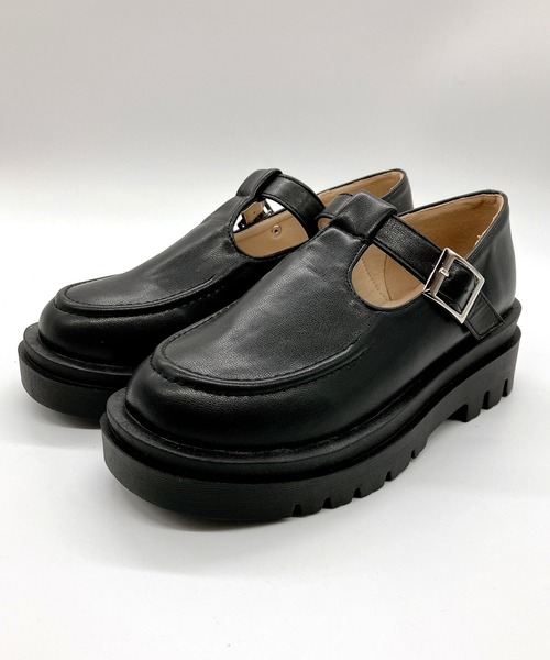 Noubel Voug Relax（ヌーベルヴォーグリラックス）の「T字 ストラップ トラックソール ローファー（ローファー・レディース・ブラック/ホワイト・S/M/L/LL/3L）」の14枚目の写真