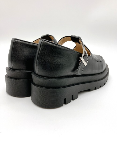 Noubel Voug Relax（ヌーベルヴォーグリラックス）の「T字 ストラップ トラックソール ローファー（ローファー・レディース・ブラック/ホワイト・S/M/L/LL/3L）」の15枚目の写真