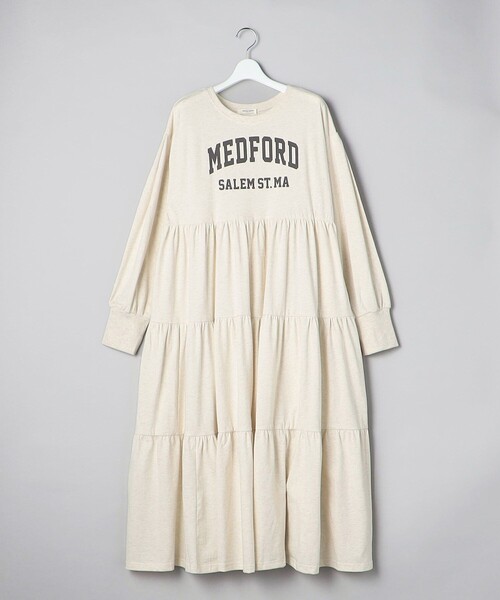 FREAK'S STORE（フリークスストア）の「ウエスト 切替 ティアード ワンピース/長袖ワンピース（ワンピース・レディース・ナチュラル/チャコールグレー/レッド・ﾌﾘ-）」の13枚目の写真