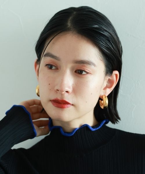 HARE（ハレ）の「ステンレスボリュームフープピアス(HARE)（ピアス（両耳用）・レディース・シルバー/ゴールド・FREE）」の6枚目の写真