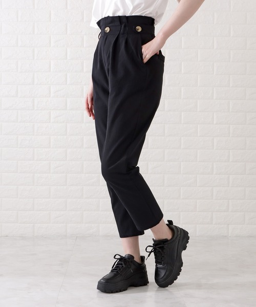 セール】ハイウエストベルト付きクロップドパンツ（その他パンツ