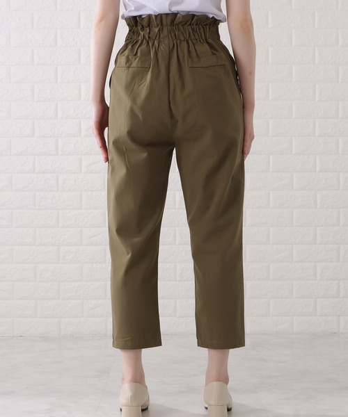 セール】ハイウエストベルト付きクロップドパンツ（その他パンツ