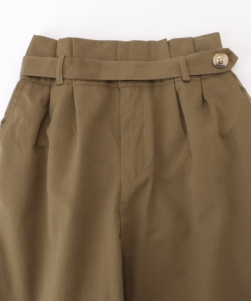 セール】ハイウエストベルト付きクロップドパンツ（その他パンツ