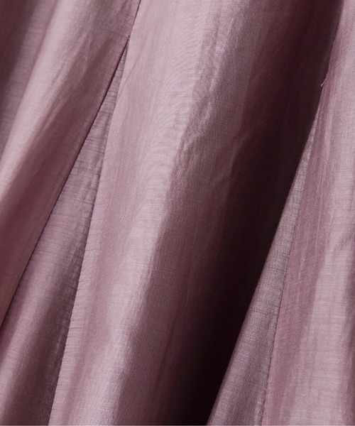 NATURAL BEAUTY BASIC（ナチュラルビューティーベーシック）の「◇【美人百花掲載】シャイニーシアーボイルスカート（スカート・レディース・チャコールグレー/グレイッシュベージュ/パープル/グレー系その他/グレー/ピンク・SMALL/MEDIUM）」の19枚目の写真