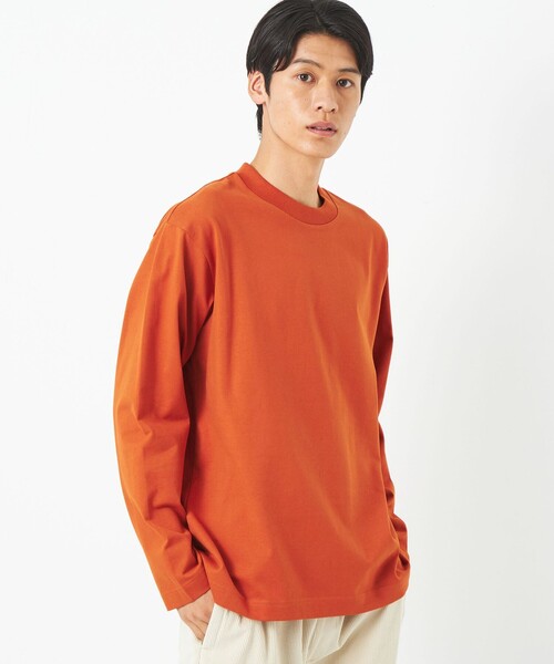 green label relaxing（グリーンレーベルリラクシング）の「スヴィン ミラノ ワイドカラー カットソー（Tシャツ/カットソー・メンズ・オレンジ/ダークグリーン/ブラック/ライトグレー・S/XL/L/M）」の4枚目の写真