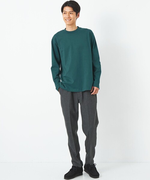 green label relaxing（グリーンレーベルリラクシング）の「スヴィン ミラノ ワイドカラー カットソー（Tシャツ/カットソー・メンズ・オレンジ/ダークグリーン/ブラック/ライトグレー・S/XL/L/M）」の8枚目の写真