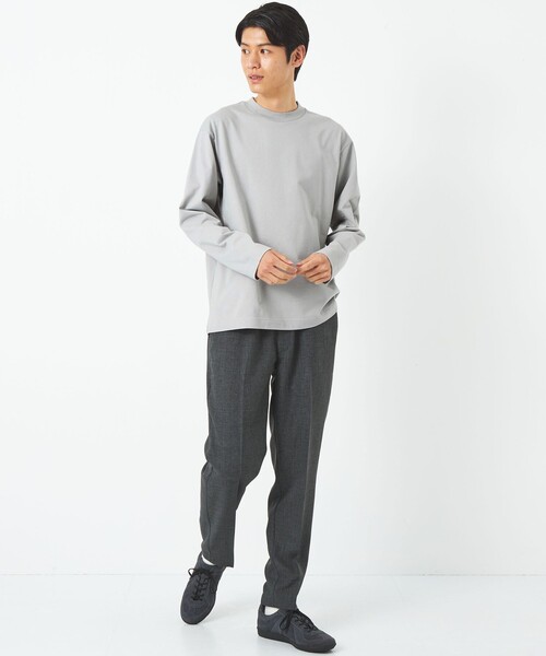 green label relaxing（グリーンレーベルリラクシング）の「スヴィン ミラノ ワイドカラー カットソー（Tシャツ/カットソー・メンズ・オレンジ/ダークグリーン/ブラック/ライトグレー・S/XL/L/M）」の9枚目の写真